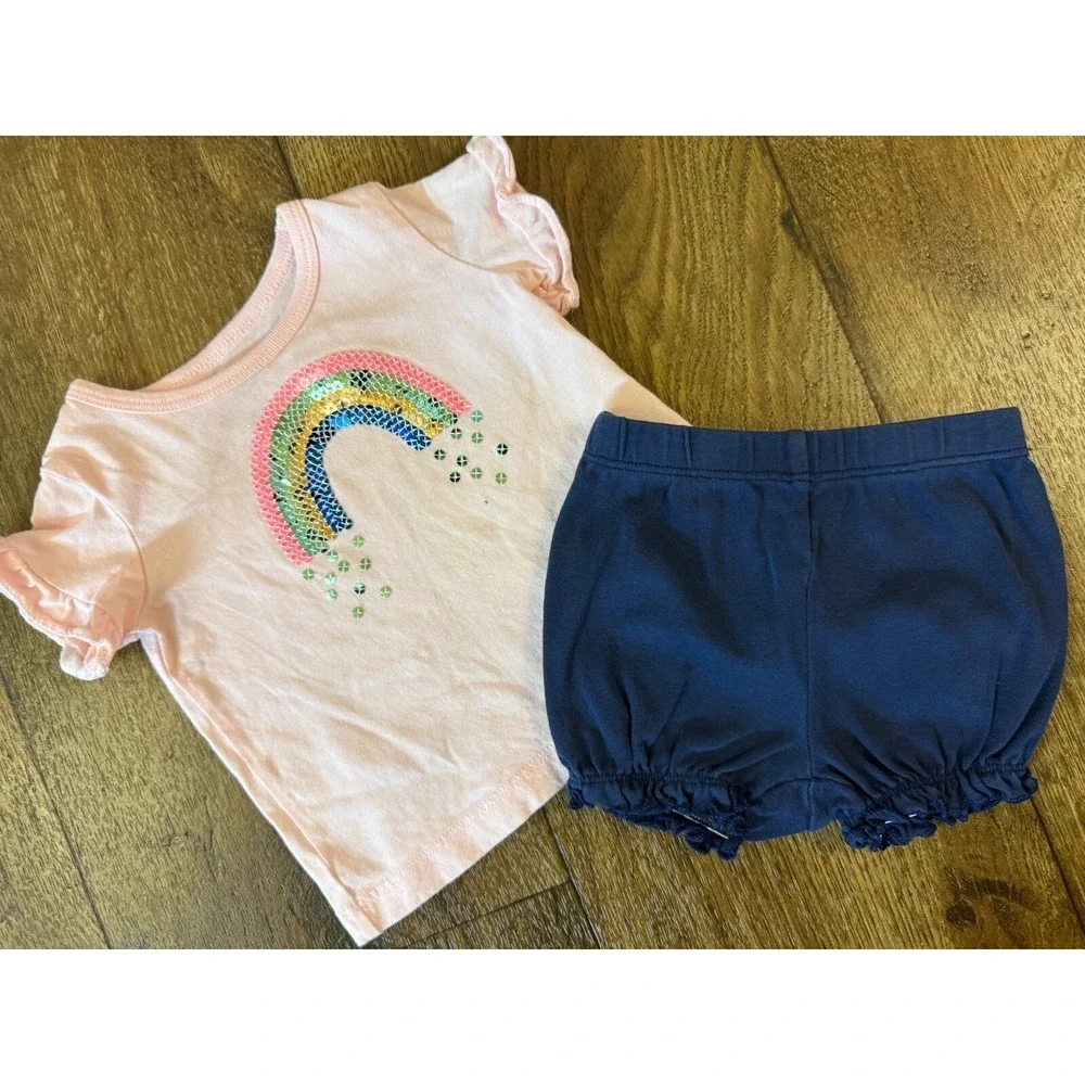 Baby Girl Clothes Lot 6 Months Shorts Shirts Summer Outfits Bundle Lot Sweet One - Picture 4 of 8